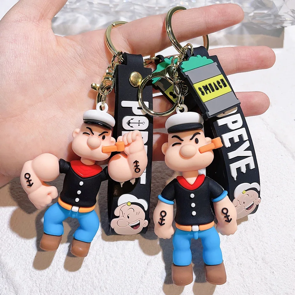 Kreativität Popeye der Seemann Schlüssel bund Kawaii Puppe Anime Figur Popeye Anhänger Rucksack Auto