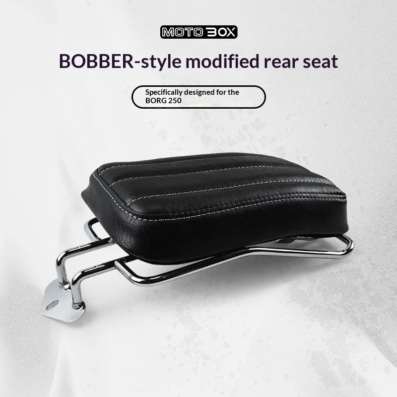 【Premium】For ZETHS Boger Thunder 250 modified Bobber-style rear double seat cushion, rear rack, hump seat cushion accessories