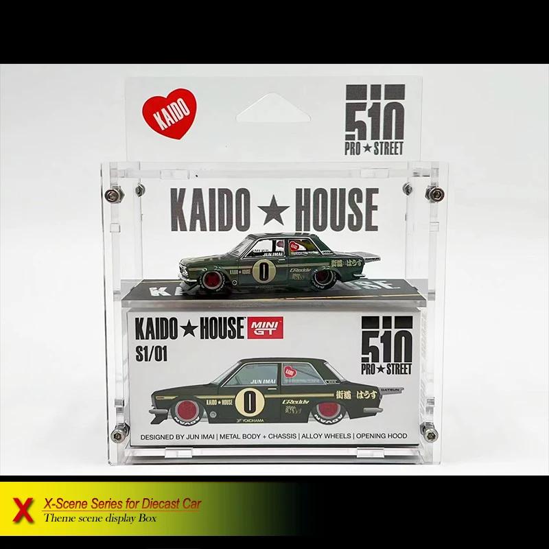 Bob 1/64 Model Car Display Case （without model cars in pictures）For MiniGT KaidoHouse Acrylic Transparent High Grade Display Box