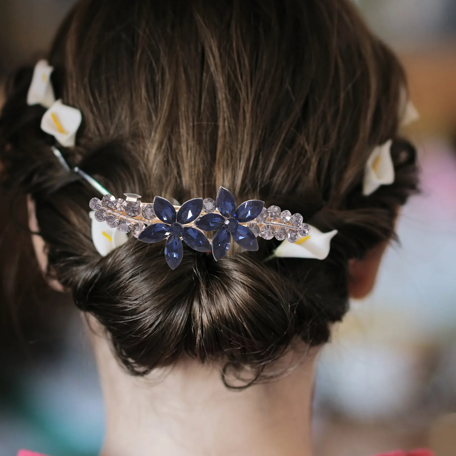 

Rhinestone Flower Hair Clip Girl Clips Delicate Accessory Aldult Accessories Rhinestones Cute