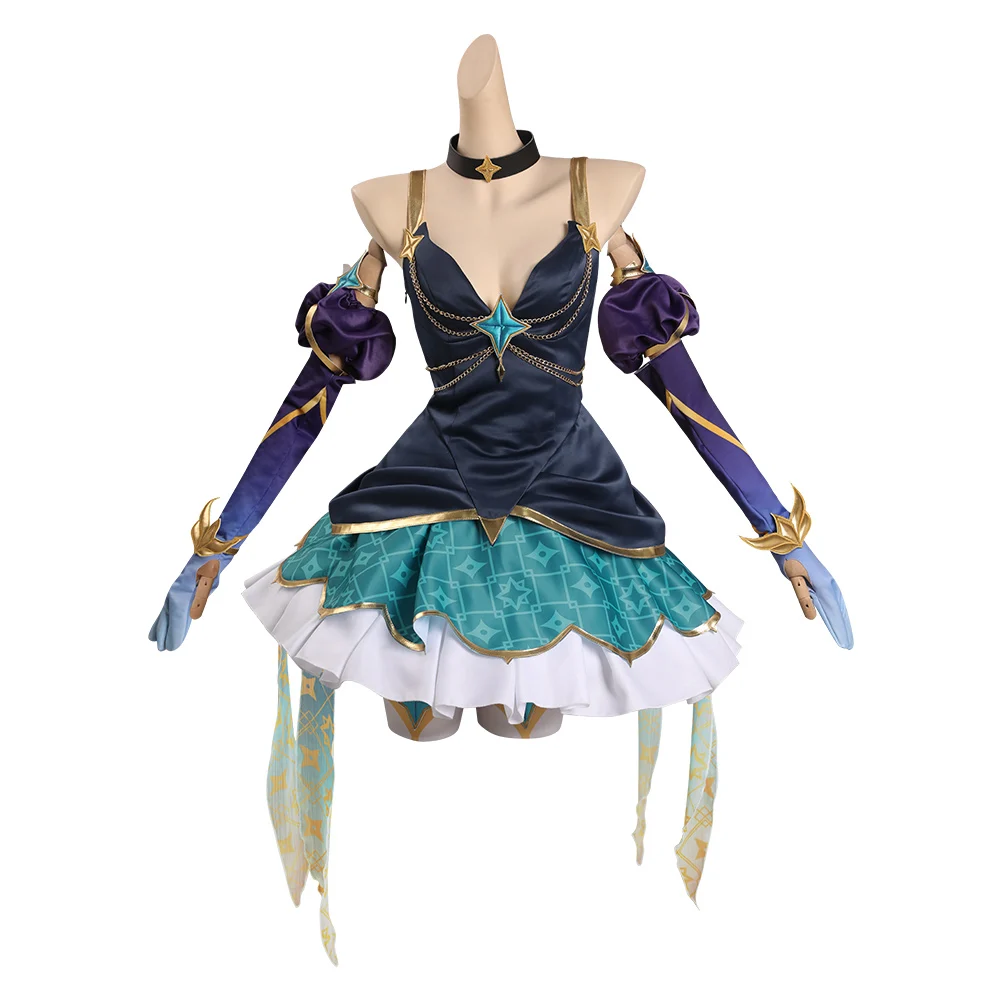 LOL Seraphine Kaisa Syndra Star Guardian Cosplay Traje Vestido Feminino Meninas Roleplay Outfits Halloween Carnaval Disfarce Terno