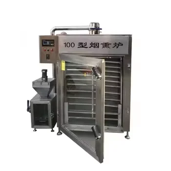 Hot sale 250kg/time 304 Stainless Steel Hot Dog Smoker Oven Electric Meat Smoke Fish Make Machine Gas Smoke Chamber For Sausage