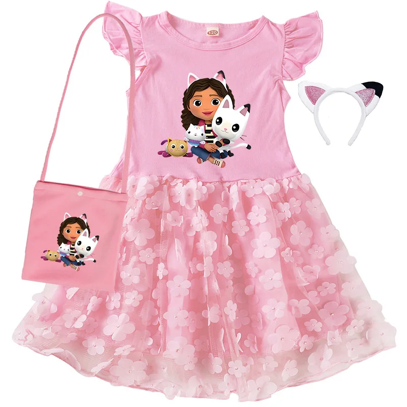 

Kids Gabbys Doolhouse Baby Girls Princess Dress Children Wedding Birthday Party Dress Christmas Halloween Costume Vestidos