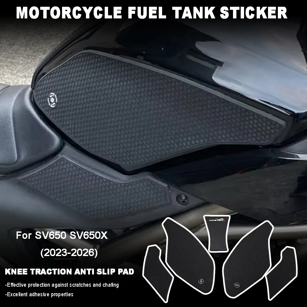 

Motorcycle Fuel tank sticker For SV650 SV650X sv650/x 2023-2026 fuel tank accessories fuel tank pad Knee traction anti slip pad