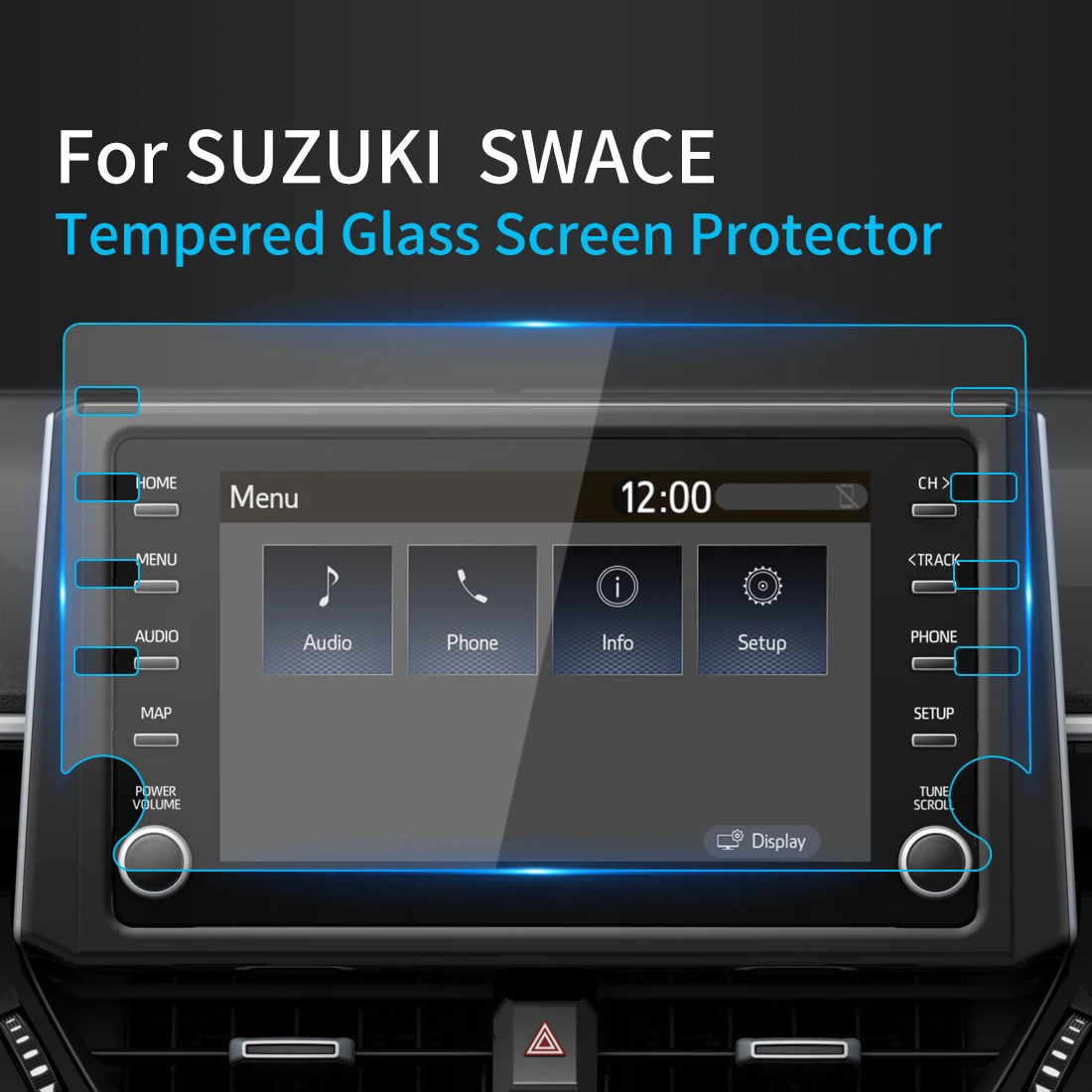 For SUZUKI Swace Screen Protector 2022 Console Carplay Tempered Glass Protective Film Navigator GPS Car Automative Accessories