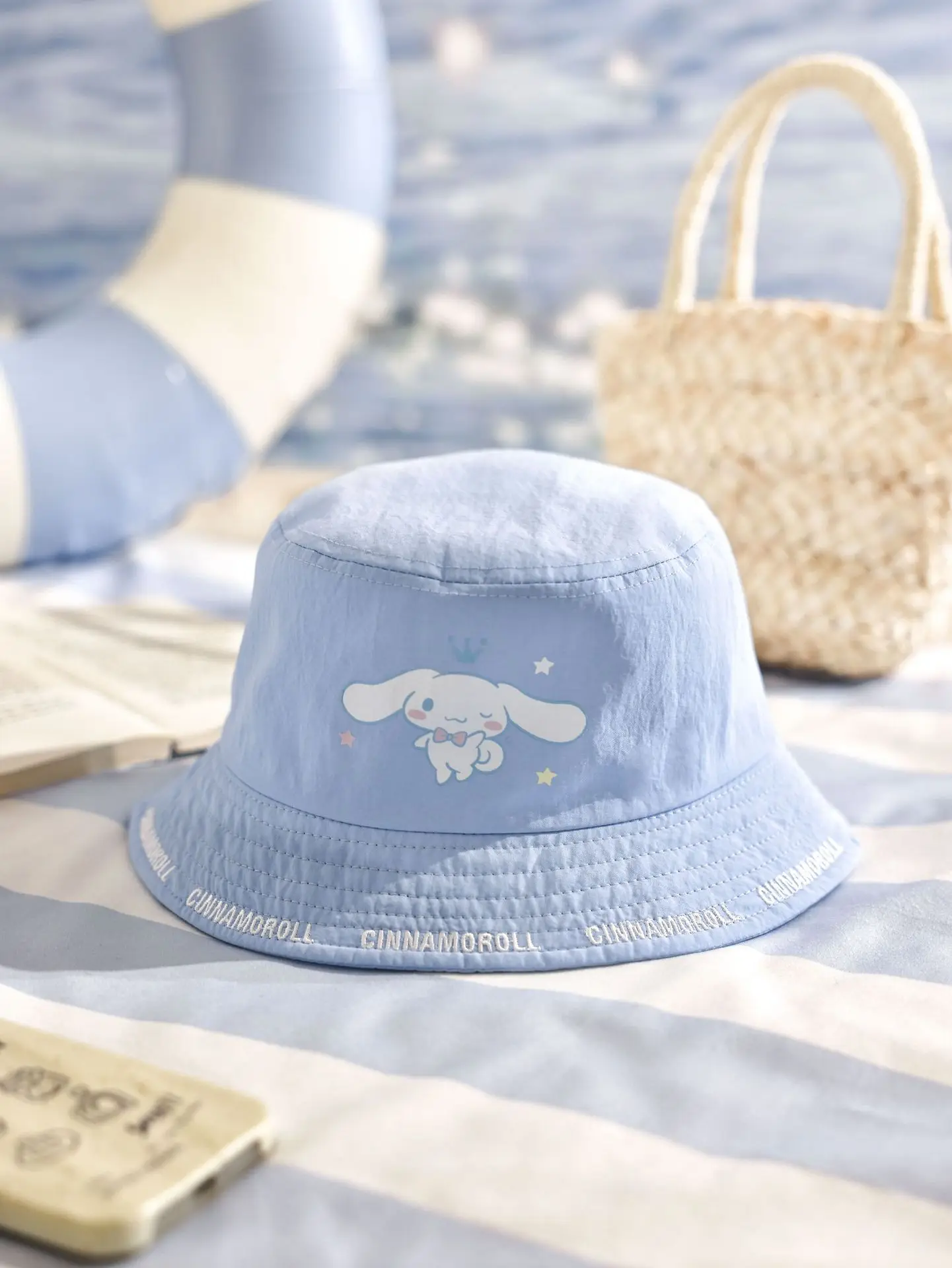 Kawaii Sanrioed Hanyodon Kuromi Cute Cartoon Child protezione solare cappello da pescatore ragazza Outdoor anti-uv Sunhat Festival Gift