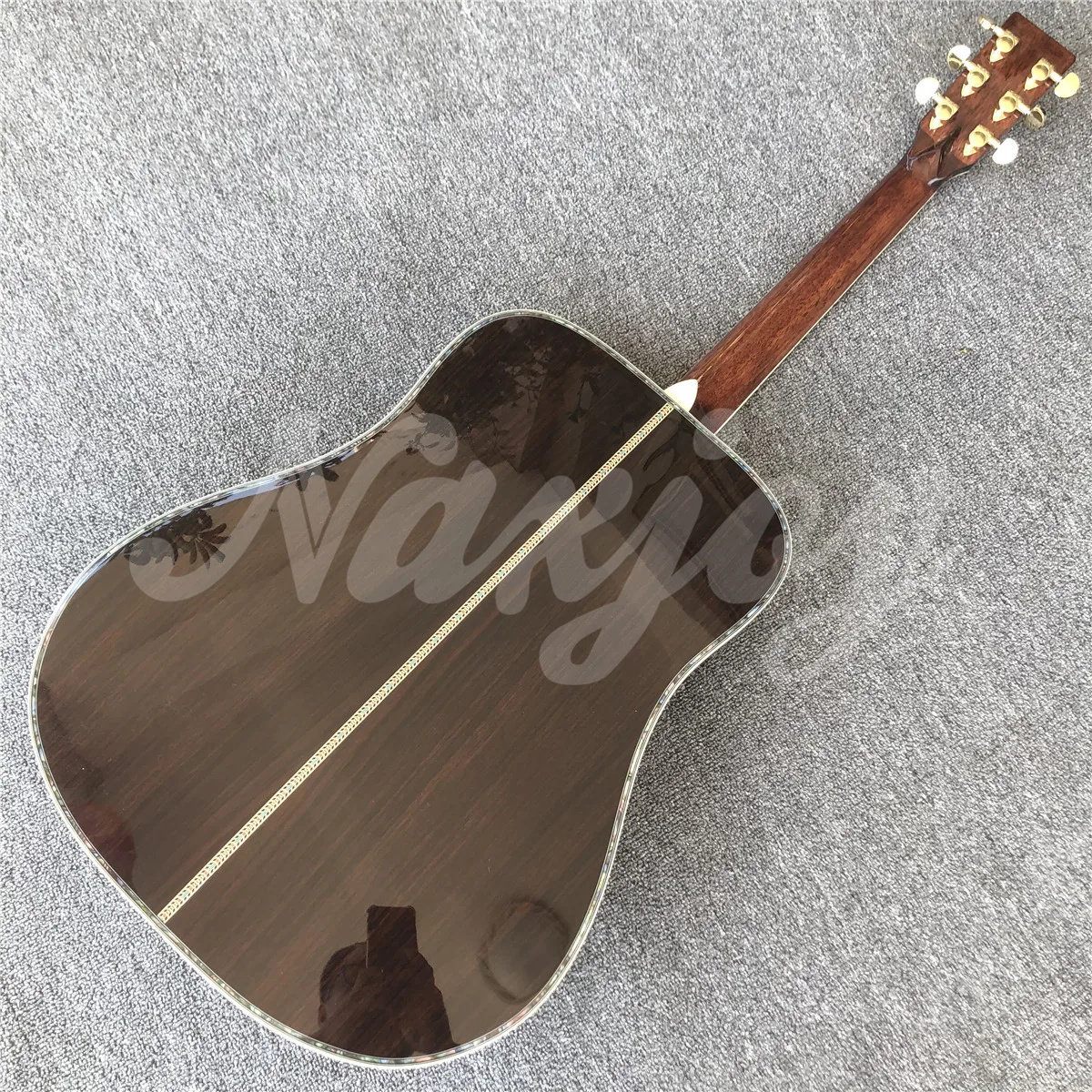 41 Inches D Type Solid Spruce Acoustic Guitar Abalone Tree of Life Acoustic Electric Guitar