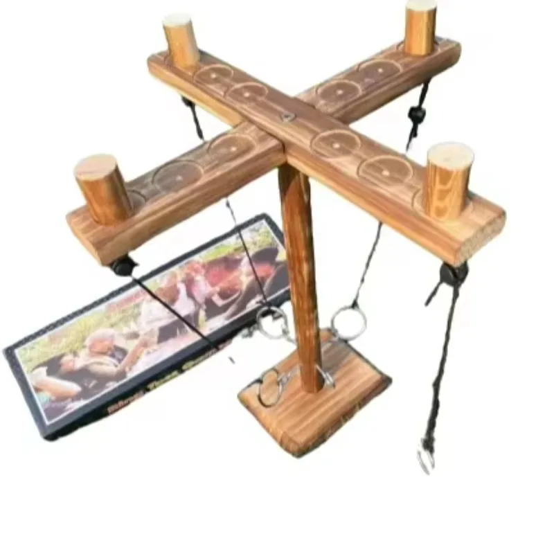 

Creative Indoor/Outdoor Wooden Ring Toss Game Foldable Home Bar Party Toys Casual Industrial Casual Toys
