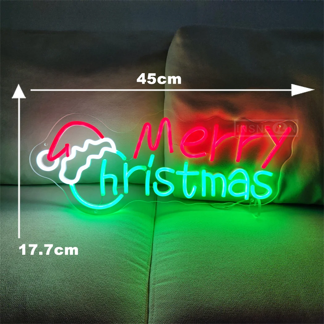 Frohe Weihnachten Leucht reklame USB angetrieben LED Leucht reklamen für Wand dekoration Schlafzimmer Club Party Shop Festival führte Mädchen Junge Weihnachts geschenk