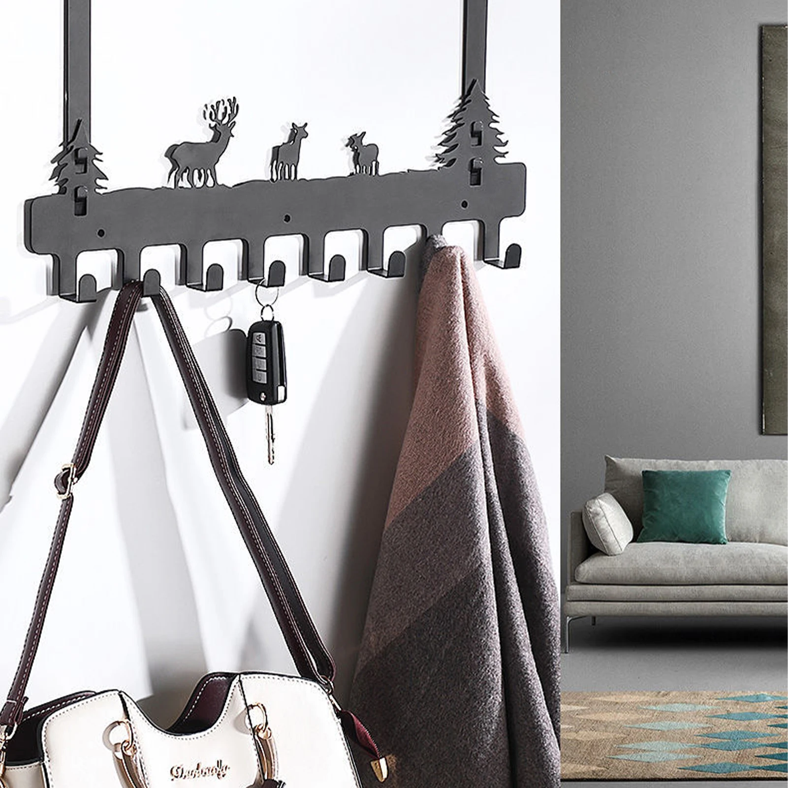 1 pz ganci sopra la porta 8 ganci casa bagno organizzatore rack vestiti cappotto cappello asciugamano appendiabiti supporto da bagno accessori da cucina