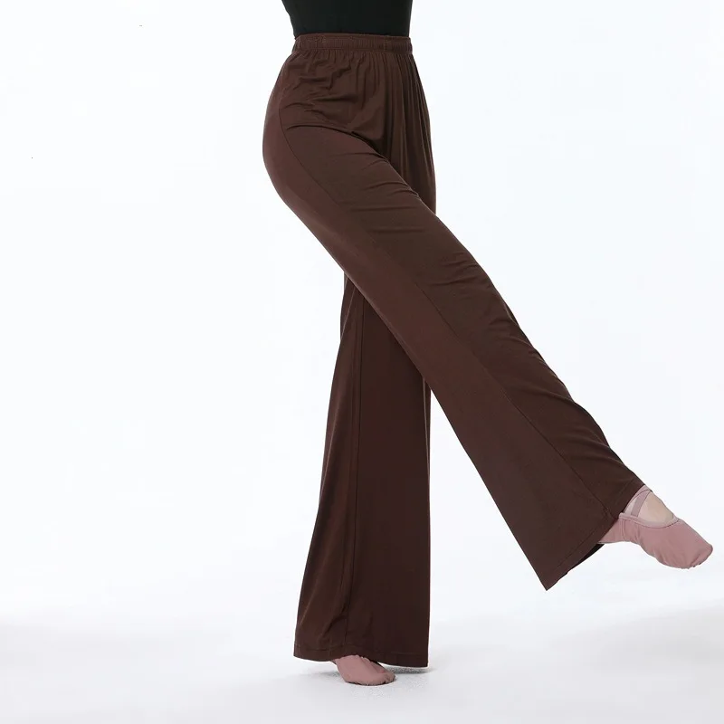 

New High Waist Strap Wide Leg Pants Modern Dance Practice Yoga Wide Leg Pants Loose Size Square Dancer Pants