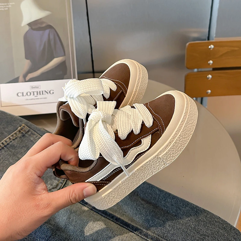 Children's striped casual sneakers New black soft girls Boys sneakers Autumn and winter fashion breathable children's shoes