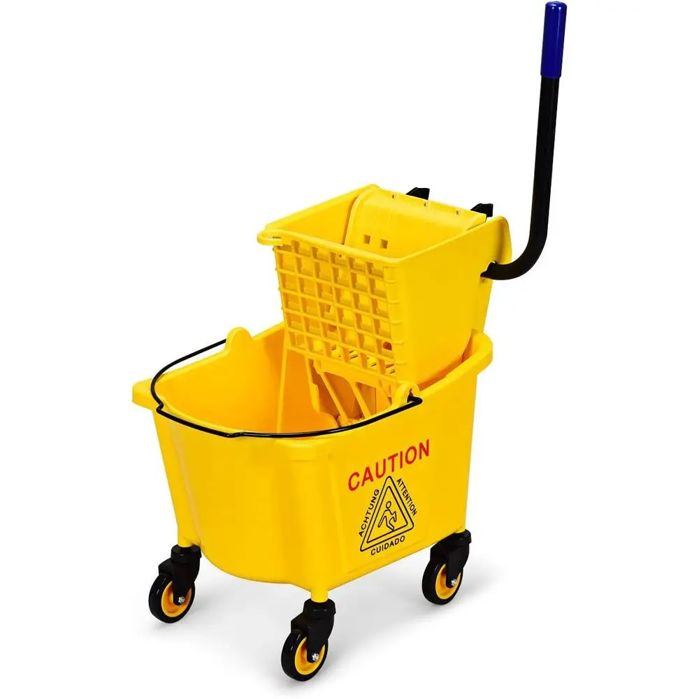 

Portable 26-Quart Mop Bucket with Wringer for Home and Commercial Use