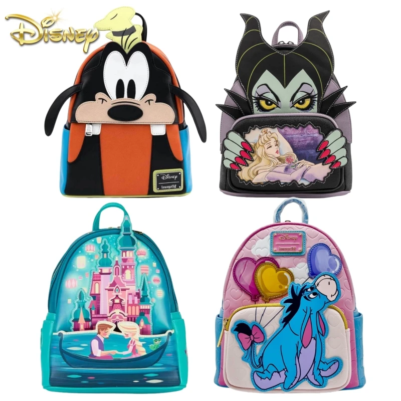 

Disney Monsters Stitch University из искусственной кожи с панелью, женский рюкзак, женские сумки, детская школьная сумка Maleficent, брендовая сумка, подарок