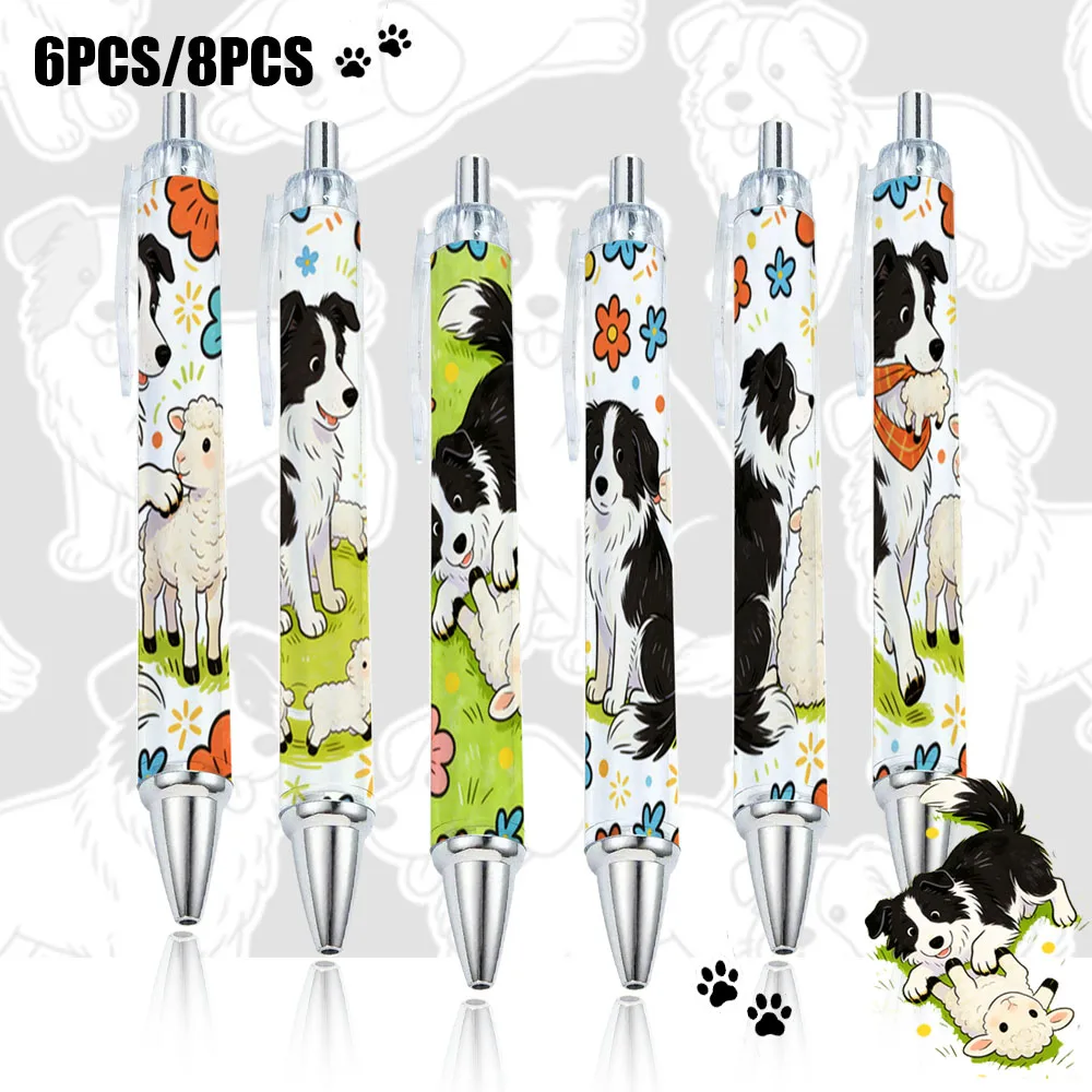 

Набор круглых ручек на тему домашних животных - Ручки для письма для студентов, офисные портативные шариковые ручки, рулон бумажных полотенец, дизайнерские канцелярские принадлежности для любителей домашних животных