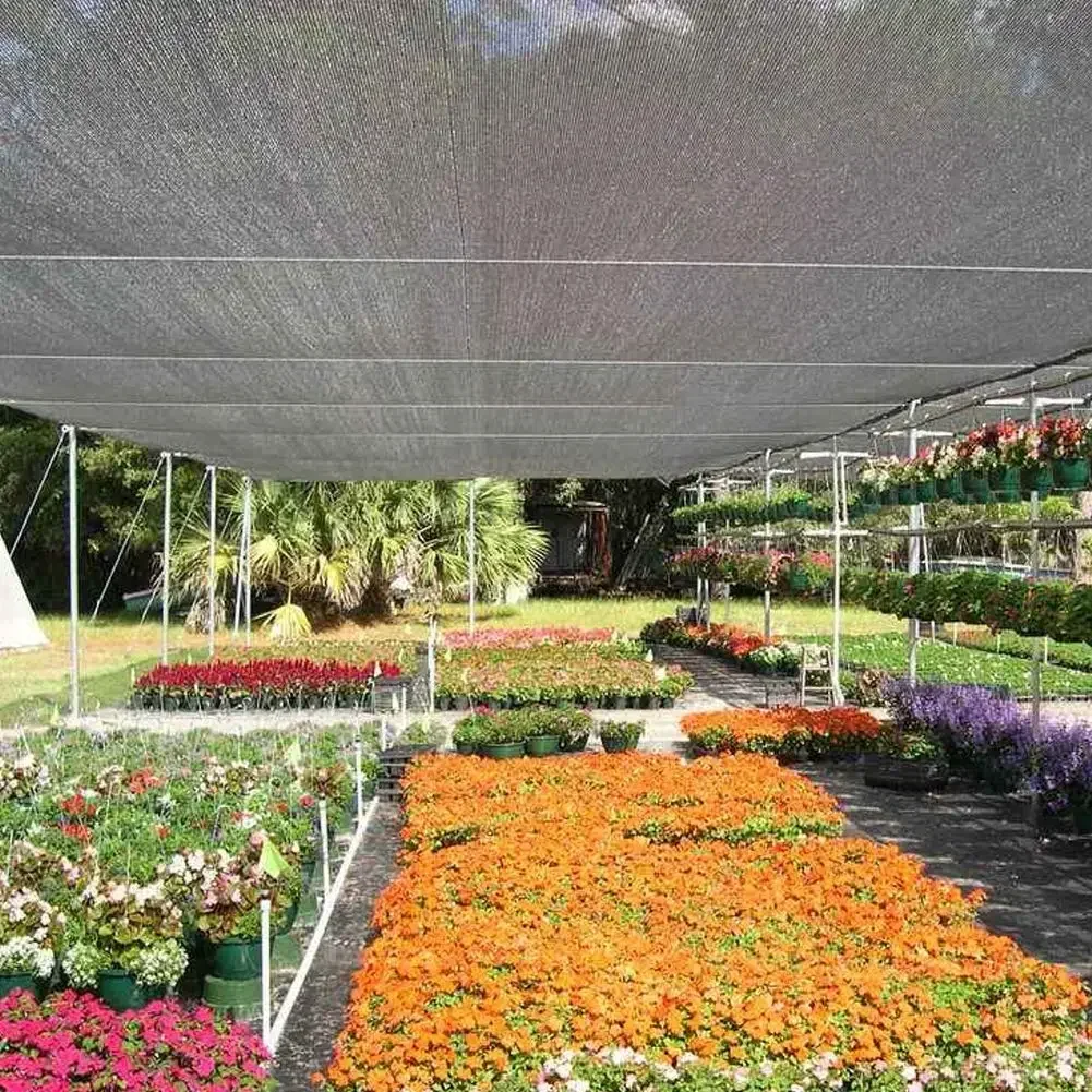 12PIN Schwarzes Sonnenschutznetz 70-80% Verdunkelungsgrad Pflanzen-Gewächshaus-Abdeckung Sichtschutz-Garten-Netz Outdoor Anti-UV-Sonnenschutz – Detail 5