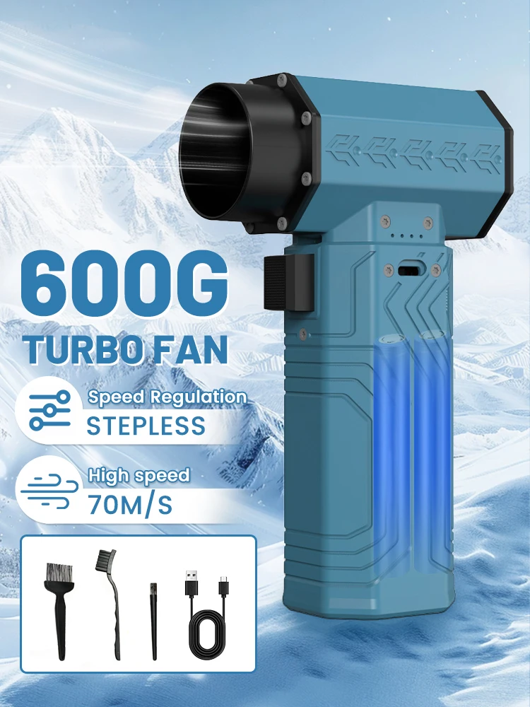 Powerful Air Blower Turbo Jet Fan Violent Turbo Fan Car Violent Air Gun 600g Thrust 70M/S High Power Turbofan Leaf Blower Tools