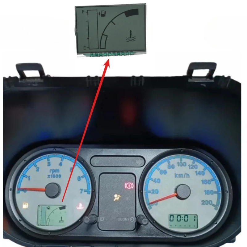 2S6F-10849-KJ/H/G Fuel Gauge Water Temperature Instrument Display for Ford Fiesta MK6 02-07 EcoSport LCD Display DN15-10849-AA