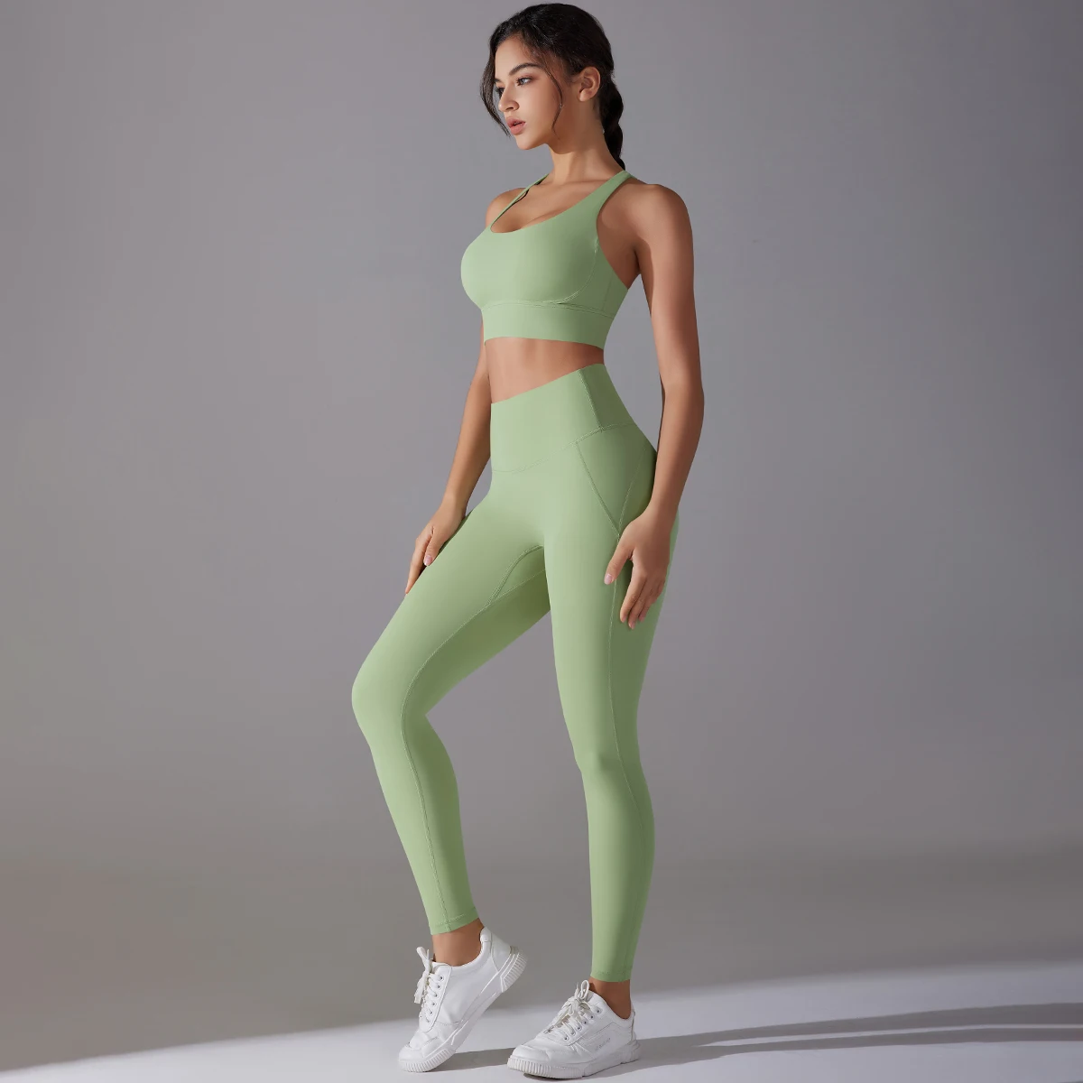 Yoga Suit for Women Sexy  Bra Leggings Set Hip Lifting Sports Fitness Bras and Leggings Tank Top Breathable Set Yoga Sportswear