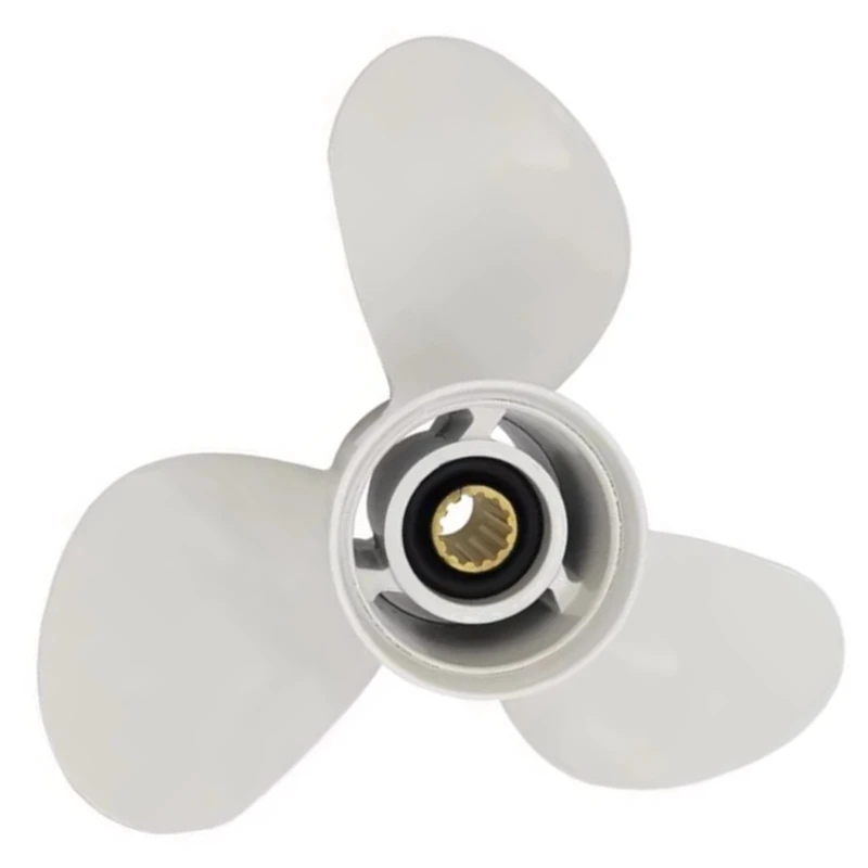 

663-45954-01-EL For Yamaha 40HP 48HP 50HP 60HP 11-3/4 x 10 3 Blades 13 Spline Tooth Boat Outboard Propeller Aluminum Alloy White