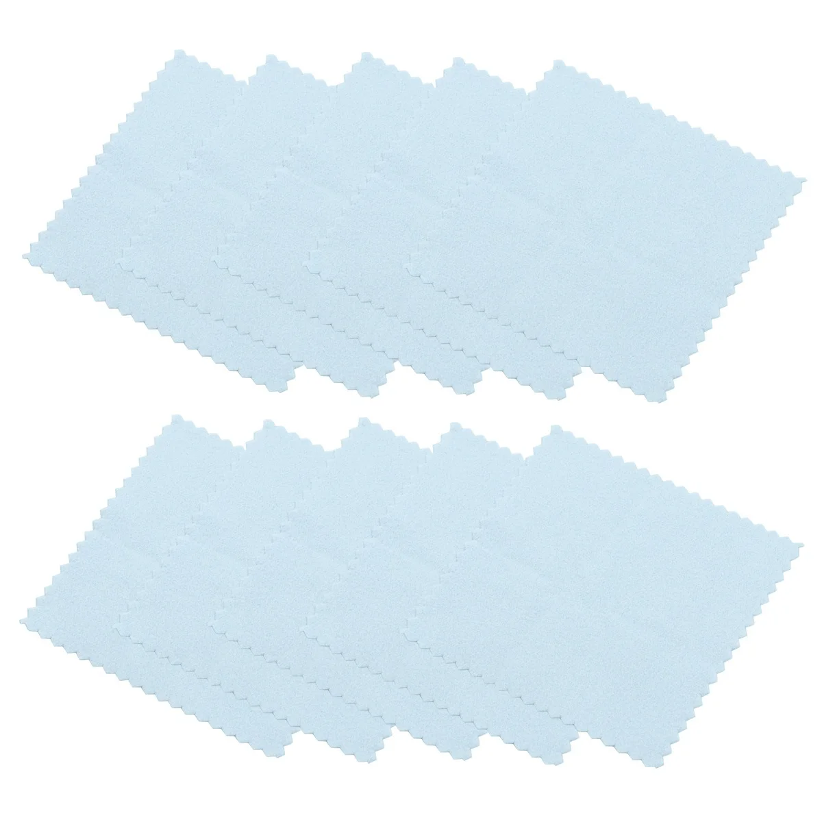 

50 Pcs Tarnish Removal Cloth Jewelry Cleaner Sky-blue Cleaning Silver Jewellery