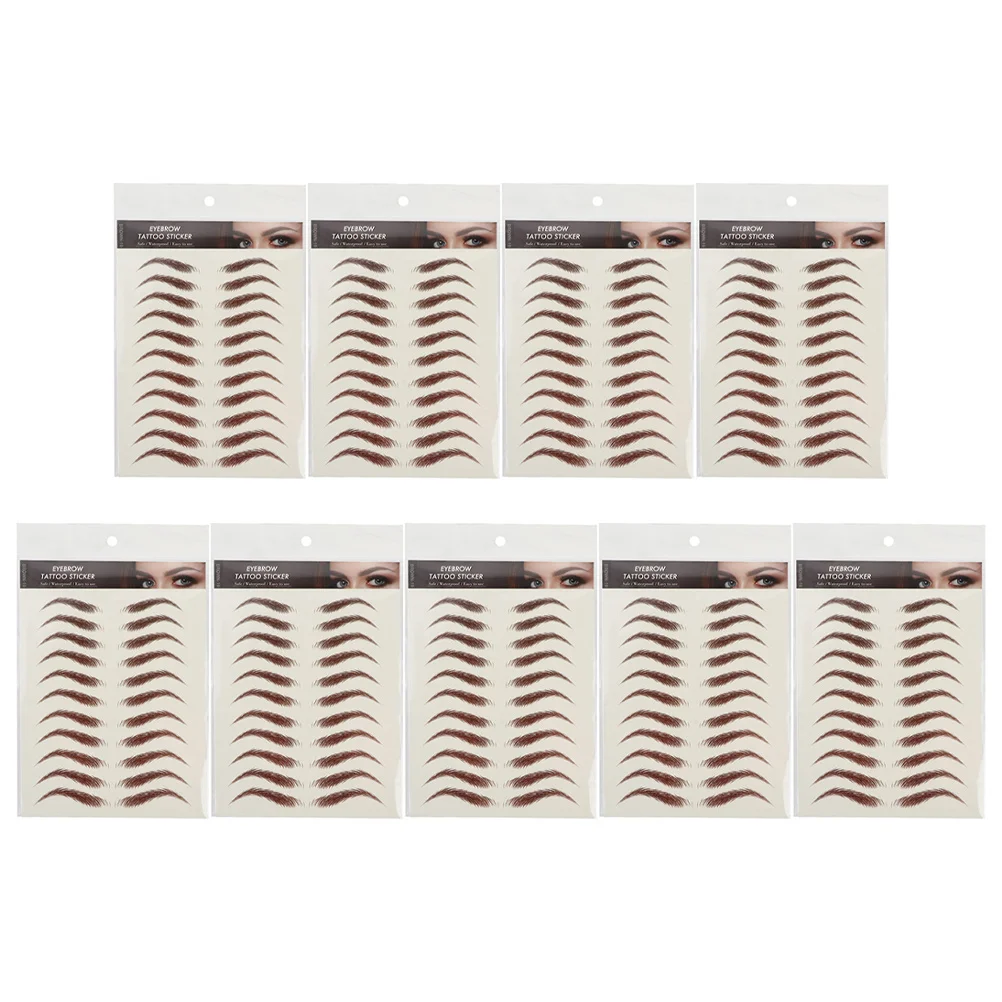 

Waterproof Eyebrow Stickers 6D Hair-Like Temporary Brow Tattoos For Sparse Brows Easy Apply Skin-Friendly Makeup Tool