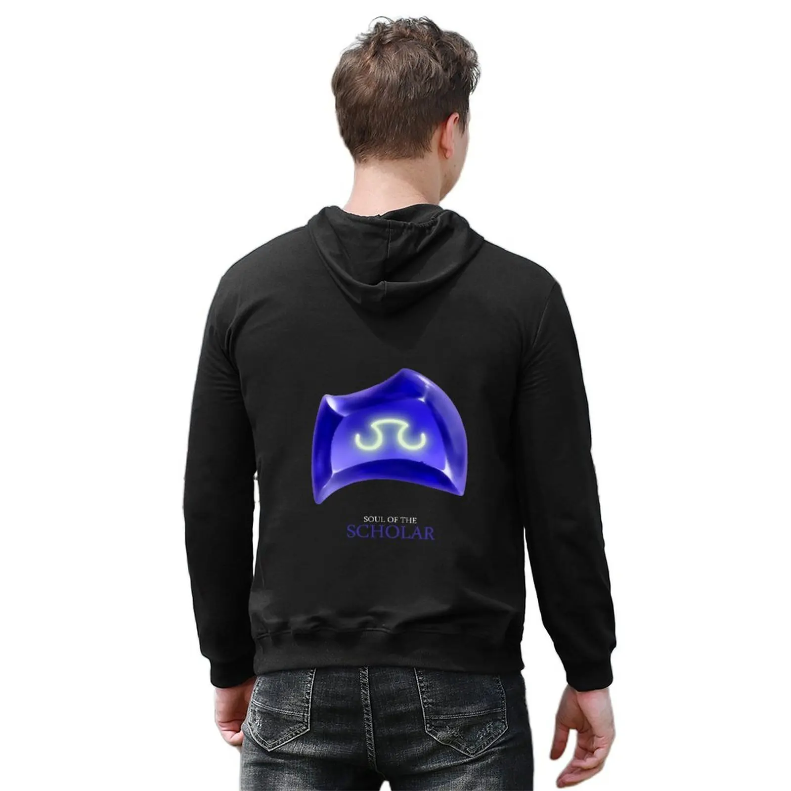 Soul of the Scholar -black Hoodie autumn anime clothing men's winter sweater korean style clothes men's hoodie sweatshirt