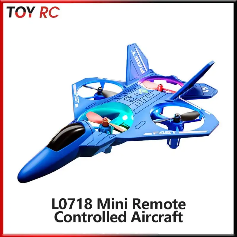 

Мини-дрон L0718: 4-осевой радиоуправляемый самолет-истребитель 2.4G с защитой от помех, барометрическим датчиком высоты, функцией многопользовательских сражений, летающая игрушка для детей