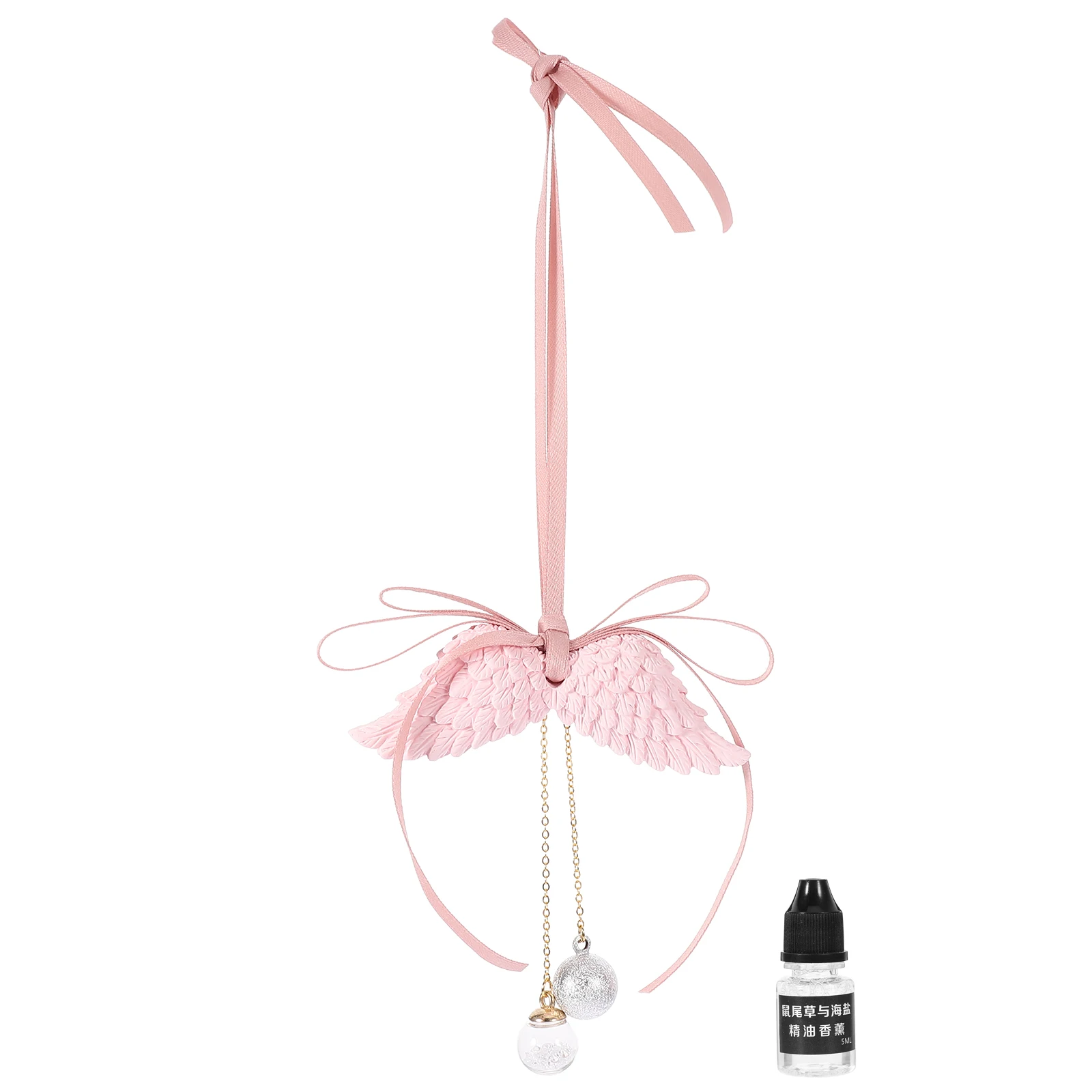

Aromatherapy Pendant Car Hanging 3D Wing Design Rearview Mirror Decor Compact Fashionable Car Perfume Interior Accessories