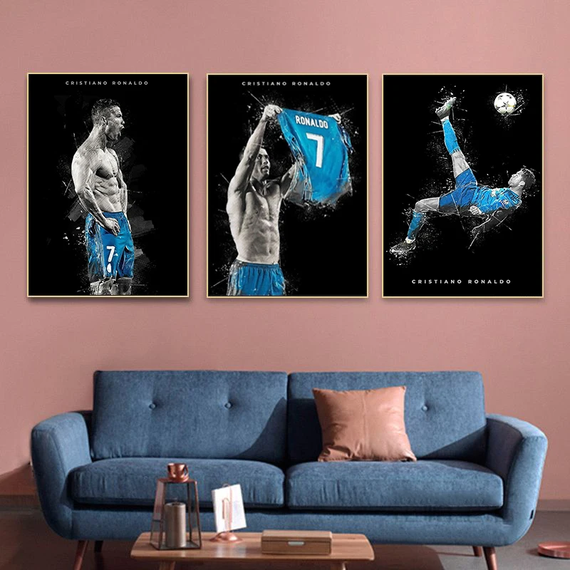 Famous Football Star Posters Wall Art Canvas Paintings And Prints Pictures For Home Living Room Decor Soccer Fans Souvenir Gifts