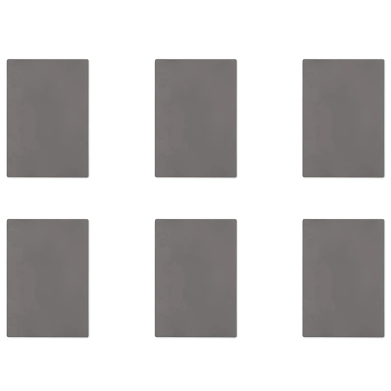 

6X Rubber Stamp Sheet For Lasers Engraving Machine With A4 Size 2.3Mm (Dark Gray)