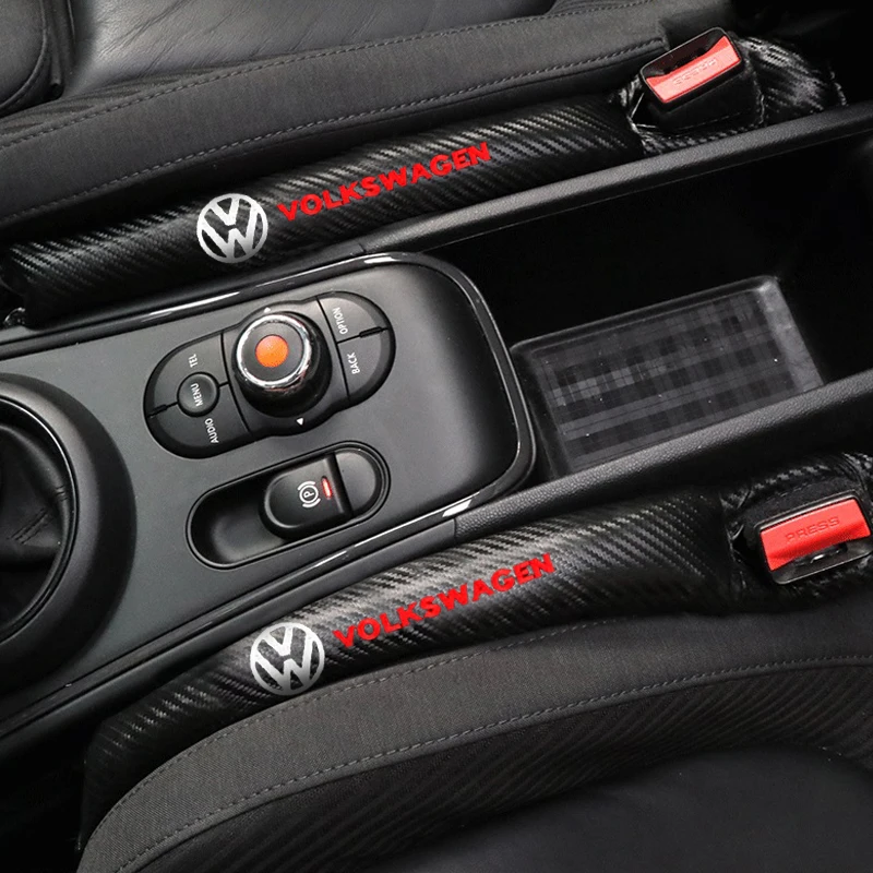 Cup Holders Carbon Fiber Leakproof Protective Seat Gap Car Cover Pad For VW Volkswagen Golf Polo Passat Touran Jetta Accessories - view 2