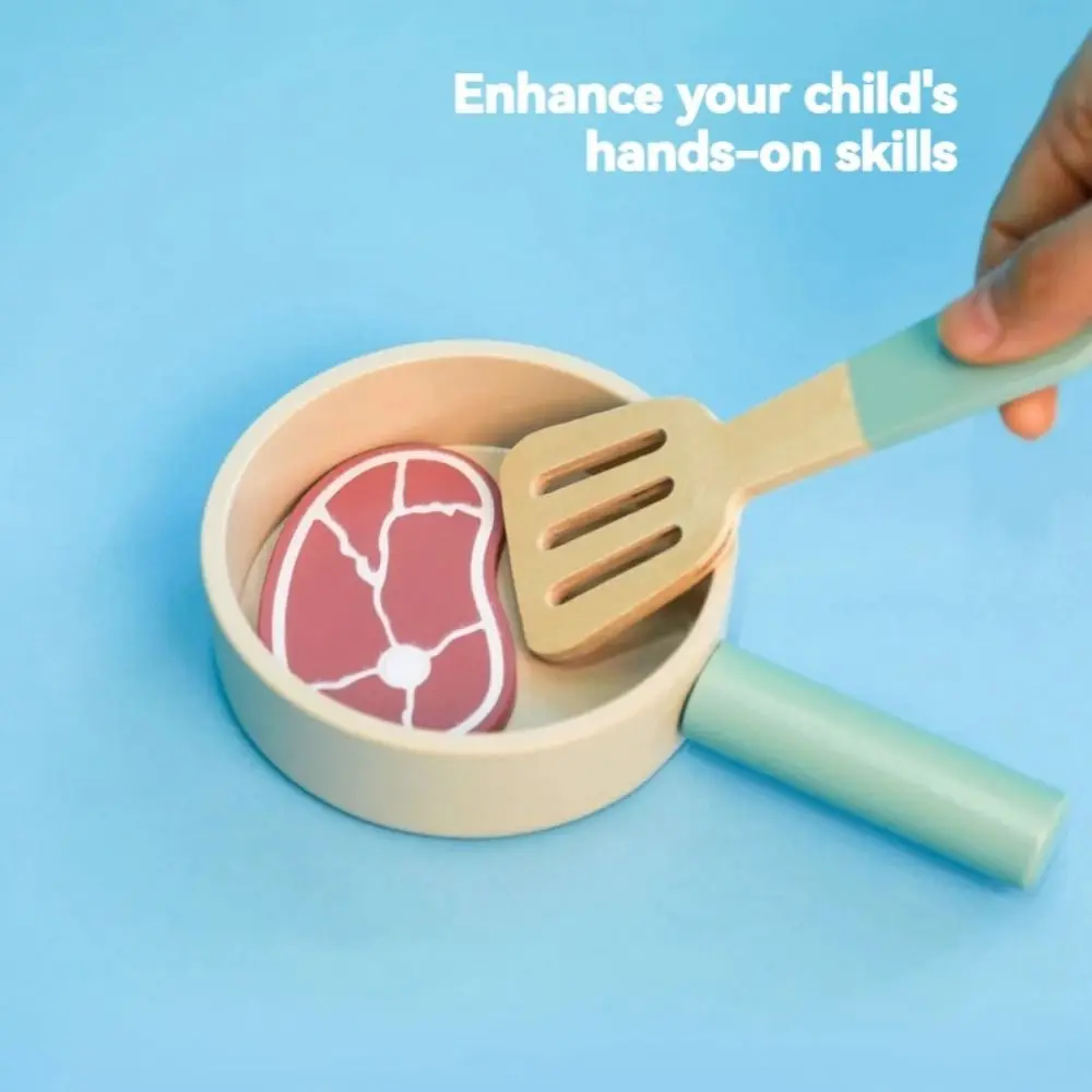 Nuovi giocattoli da cucina per bambini in legno Pentola Pentole Giocattoli educativi precoci Senti visivi Cibo, giocattoli da cucina di simulazione