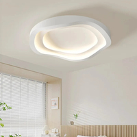 Modern Bedroom LED Ceiling Lamp Lustre Nordic Master Bedroom Lamp Study Room Home Circular Cream Style Decorate Lighting Fixture