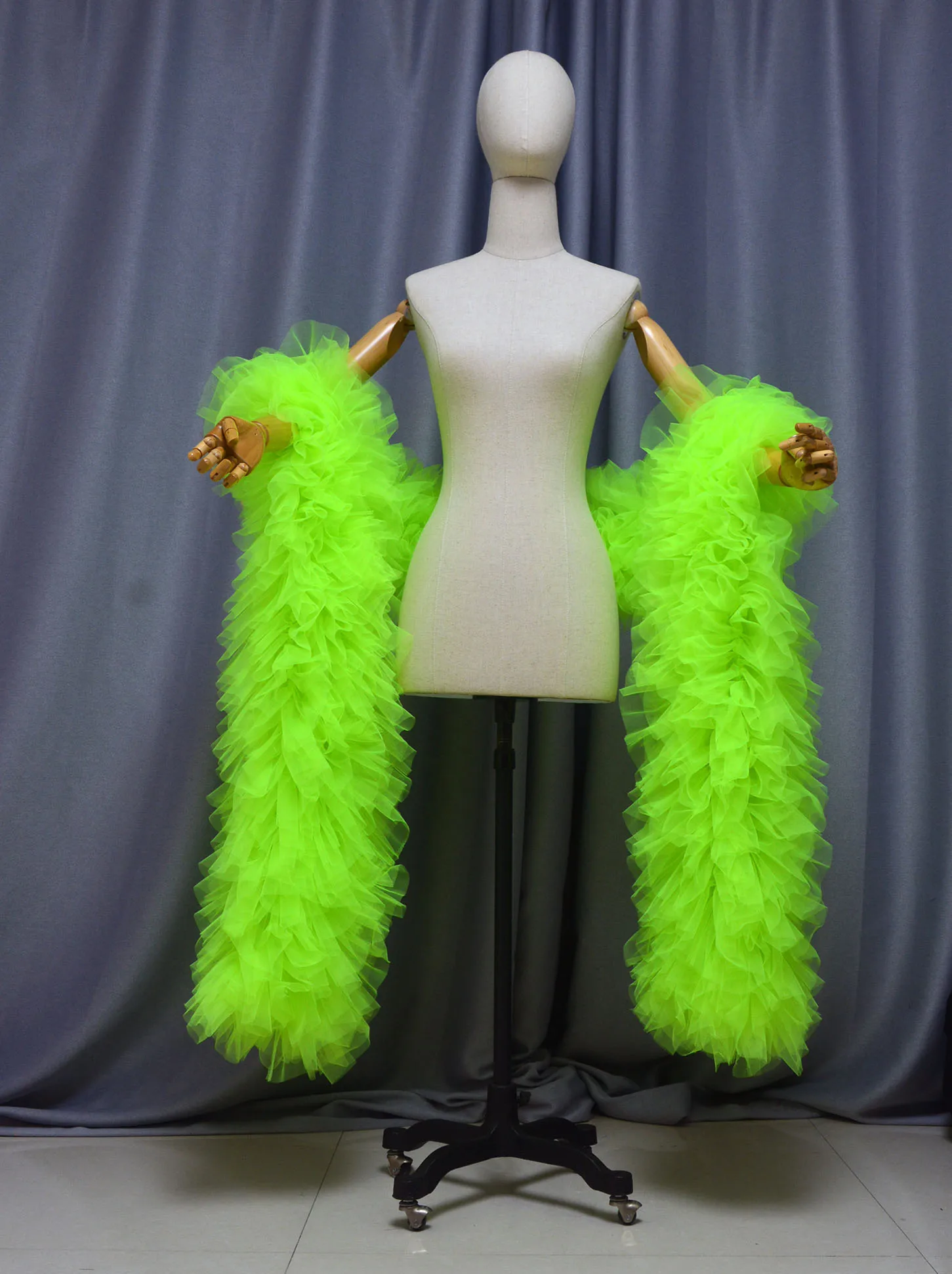 Fashion Stage ball party Club nightclub performance boa bridal Tulle Boa Ruffle shawl wrap wedding accessories cape Drag Queen