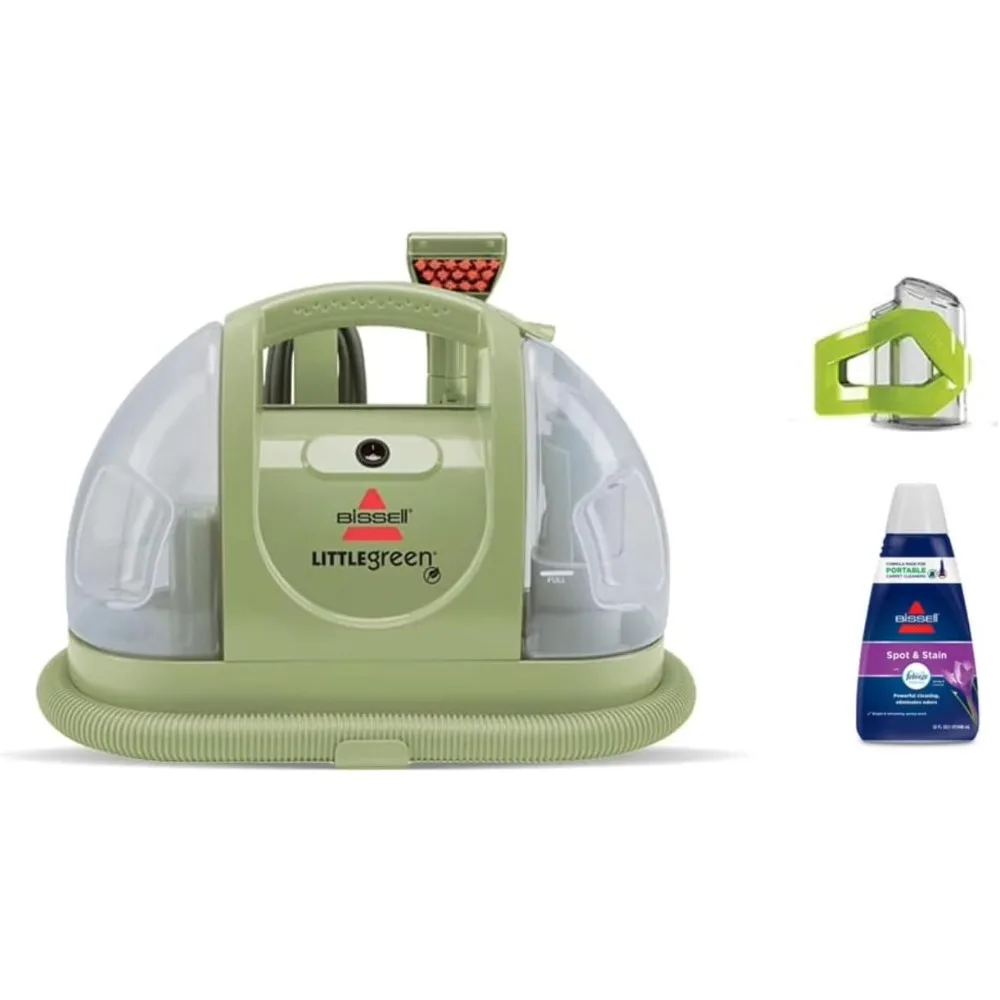 Multi-Purpose Portable Carpet and Upholstery Cleaner, Car and Auto Detailer, with Exclusive Specialty Tools, Green