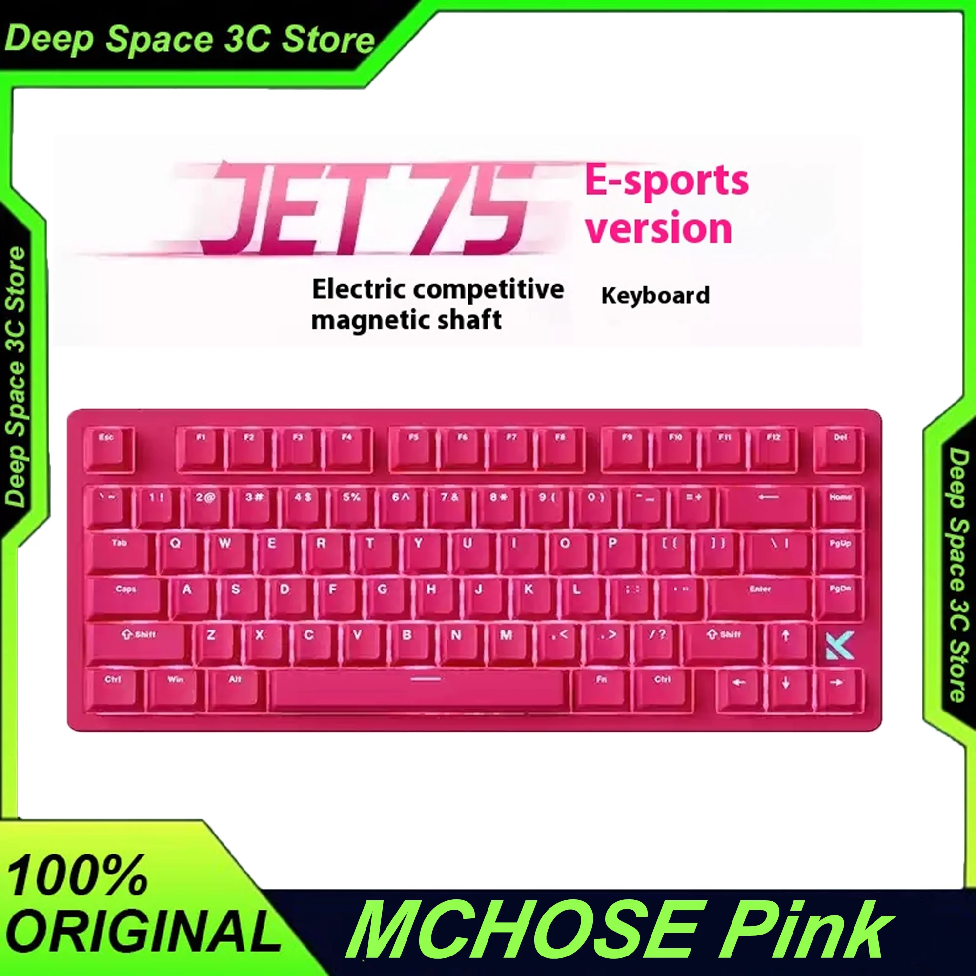

Mchose Jet 75 Magnetic Axis Mechanical Keyboard Customized Dedicated Wired Low Latency For E-Sports Games Office Custom 618