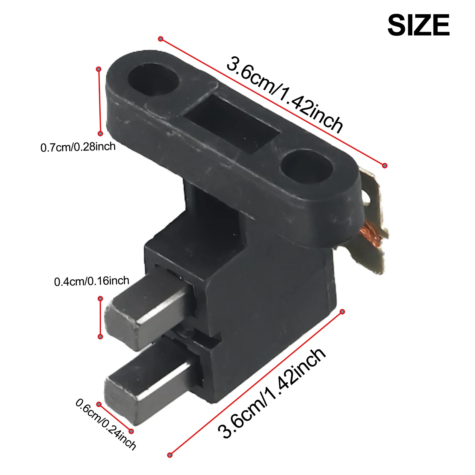 

High Quality Practical Brand New Carbon Brush Generator Accessories Brush Regulator Supplies 2pcs 5-8KW Carbon