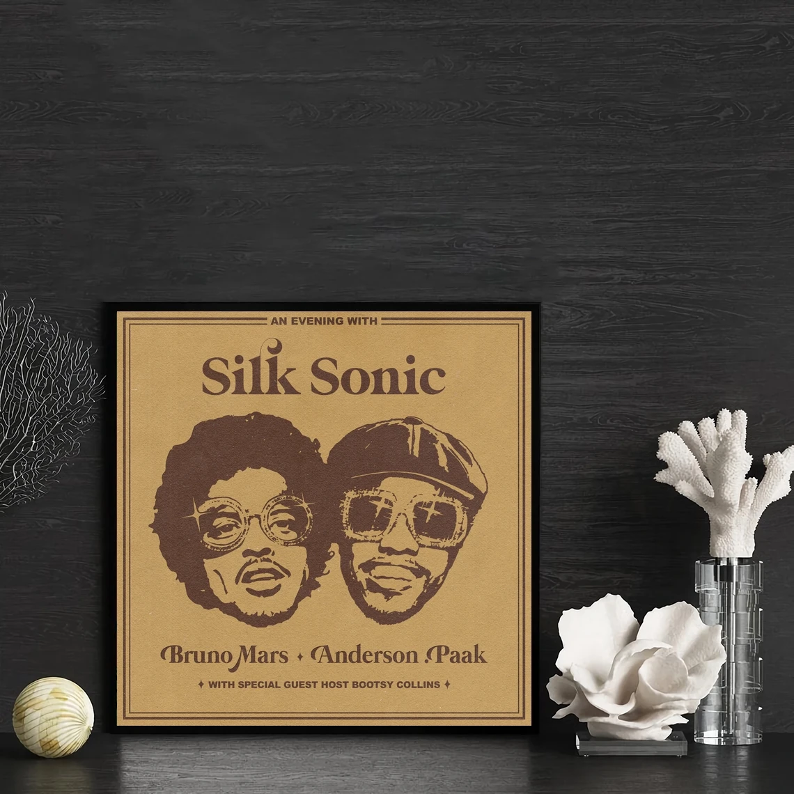 Bruno Mars An Evening With Silk Sonic Music Album Poster Canvas Art Print Home Decor Wall Painting ( No Frame )