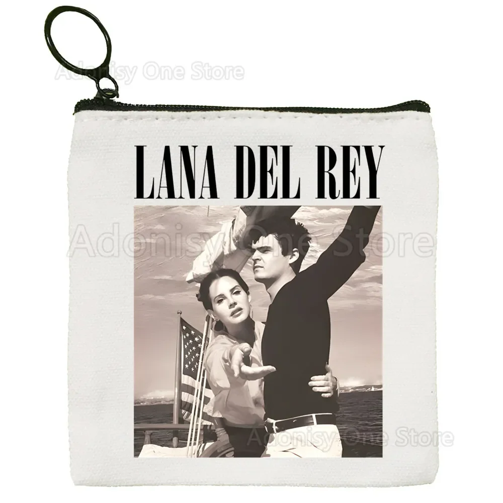 Lana Del Rey New Women's Bag Pure White Handmade Cloth Coin Purse Whiteboard Handbag