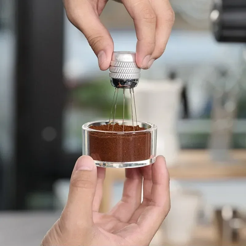 58.35MM Transparent Coffee Powder Bowl Observation Test Powder Press/Powder Dispenser Display Bowl Coffee Accessories