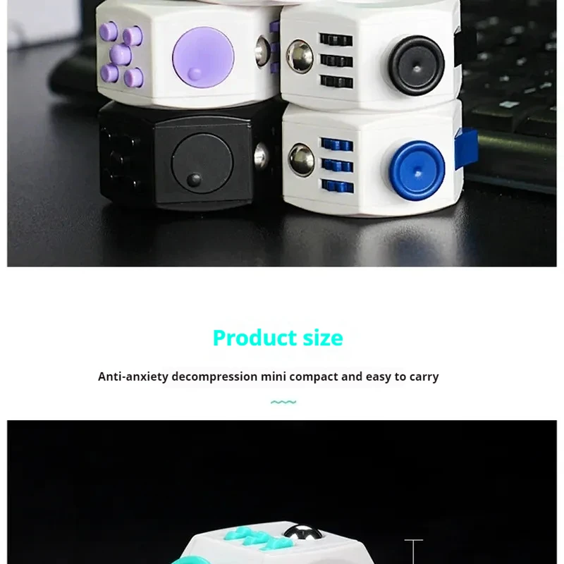 Stress Relief Magic Ring Toy Dice Squeezable Fun Boredom Buster ADHD Autism Toys Fidget Spinner