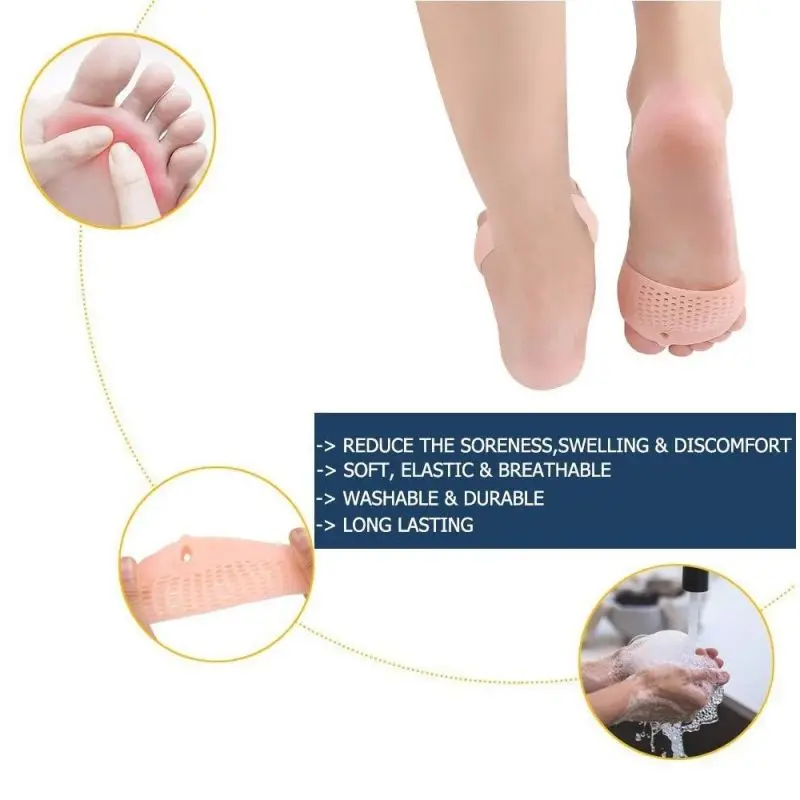 Gel Toe Separators Soft Breathable Silicone Toe Corrector Protector Elastic Foot Guard For Easy Cleaning And Pain Relief