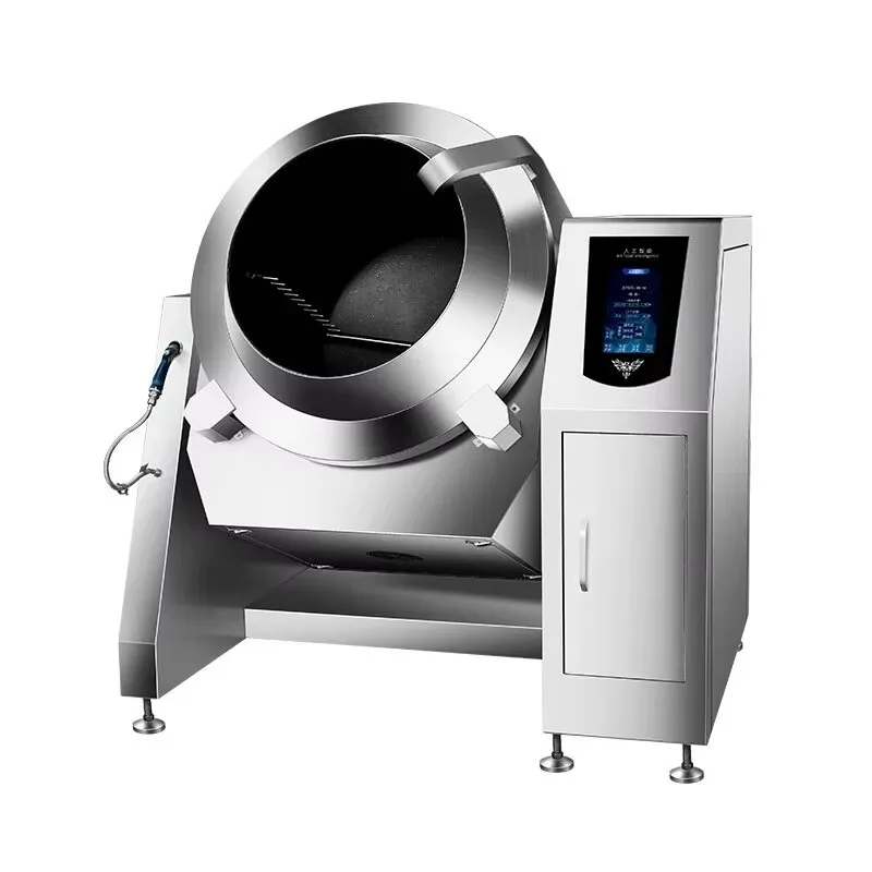 Commercial Intelligent Drum Cooking Robot With Automatic Stirring Touch Control For Canteen Restaurant Central Kitchen