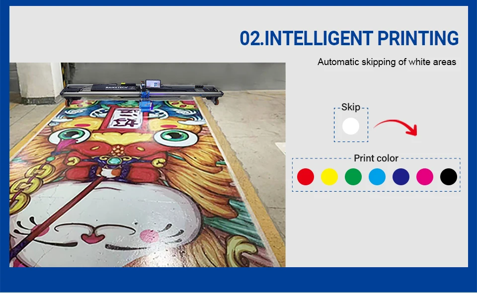 4-color Water-based Ink Direct to Floor Printer Car Parking Space Floor AI Floor Printing Machine