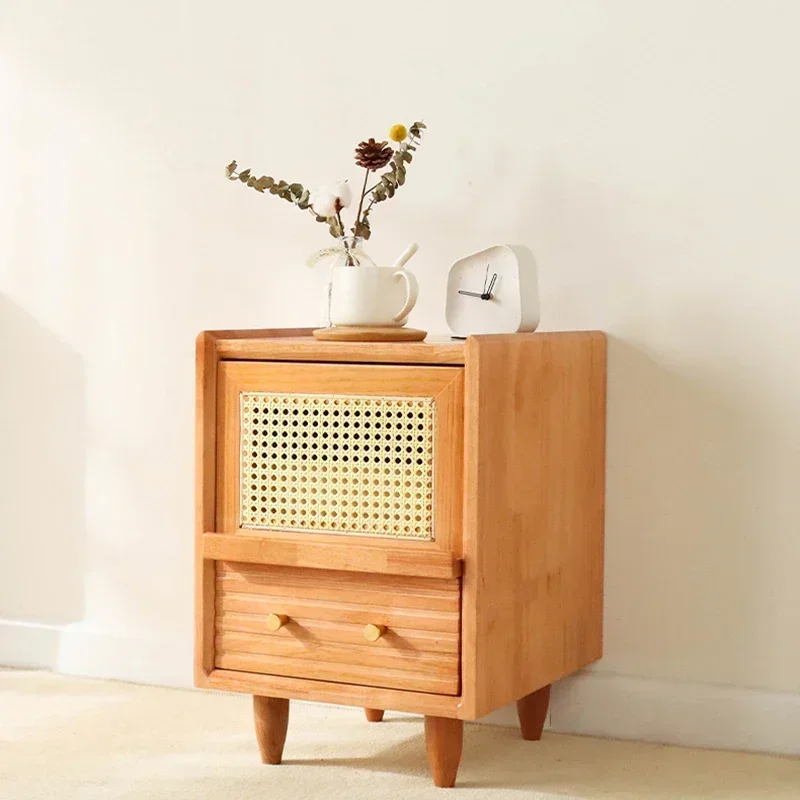 Wood Nightstands Chest Drawers Bedroom Drawer Storage Bamboo Nightstand Decor Muebles Para El Hogar Storage Furniture Wood