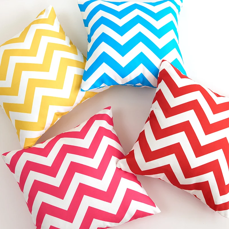 

Waterproof Polyester Pillow Cover 45x45 Easy to Clean Indoor/Outdoor Bedroom Chevron Pillow Cover 30X50 Stain-Resistant Durable