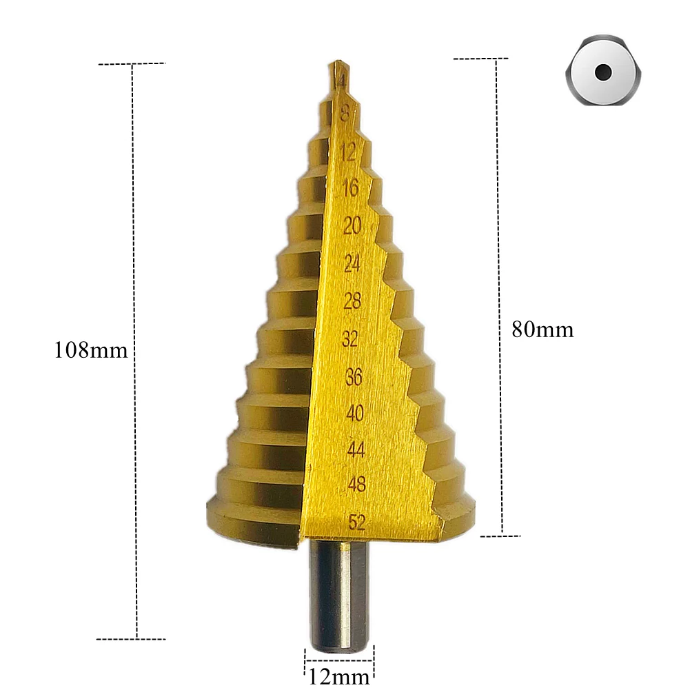 Imagem -05 - Passo Broca Conjunto Titânio Straight Flute Fresadora para Madeira Alumínio Metal Sheet Core Abridor de Furos 452 mm