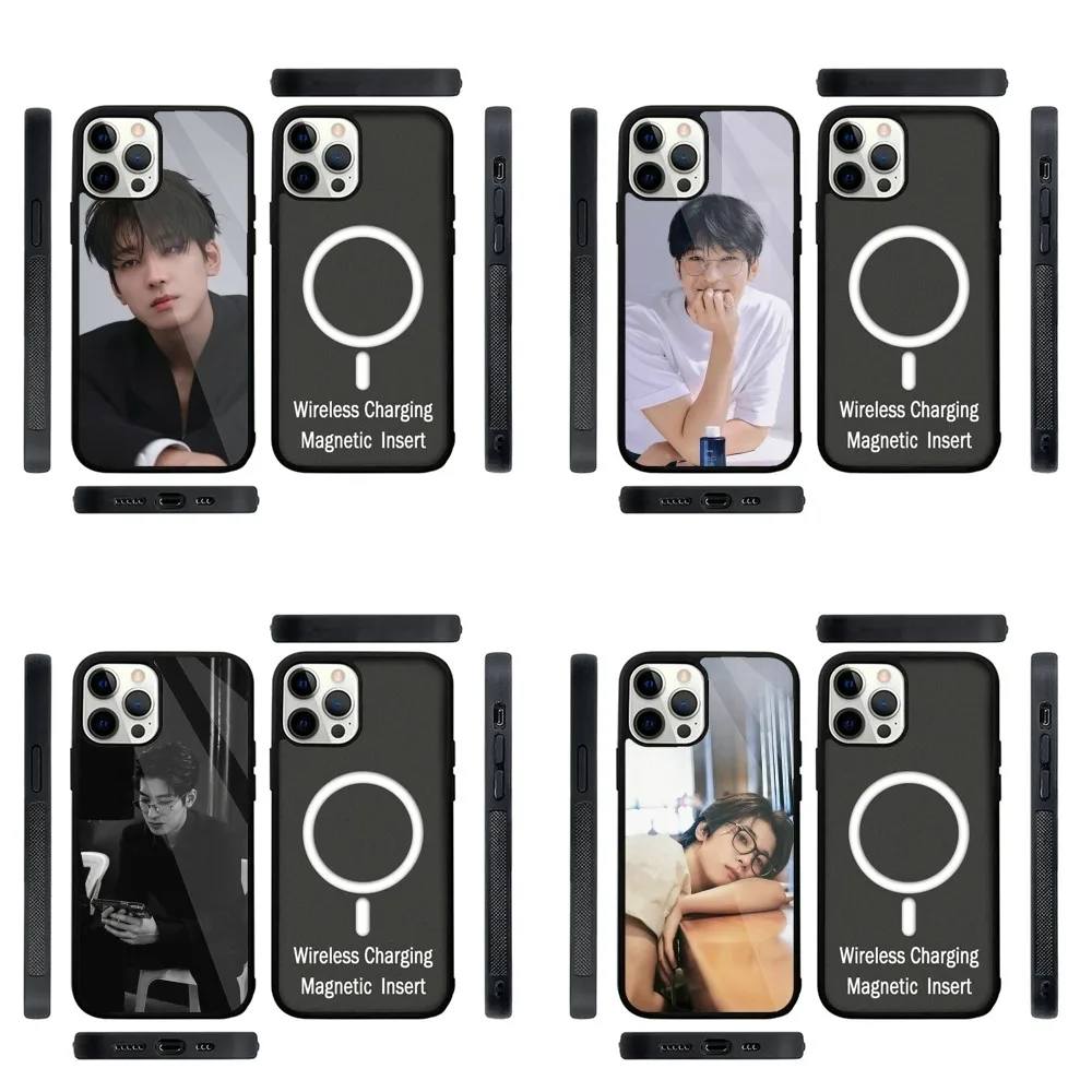

Kpop W-WONWOO Phone Case Strong Magnetic For IPhone 16,15,14,13,Pro,Max,Plus,11,12,Mini For Magsafe Wireless Charging