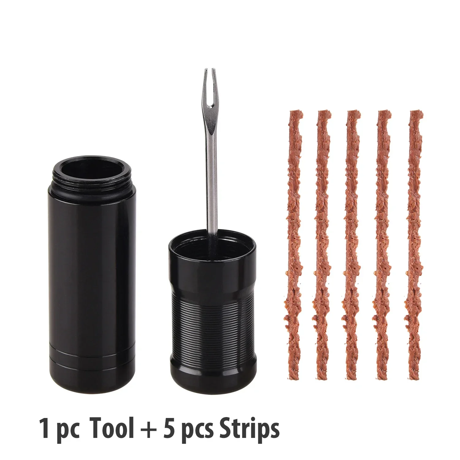 Tubeless bandenreparatieset voor race- en MTB-fietsen - rubberen plugstopper, spekstrips en insteekgereedschap voor lekbevestigingen